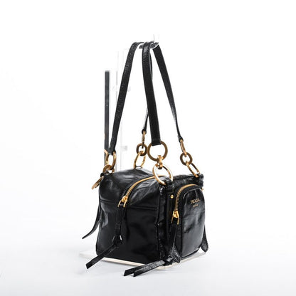 Prada Dangle Leather Top Handle Mini Bag