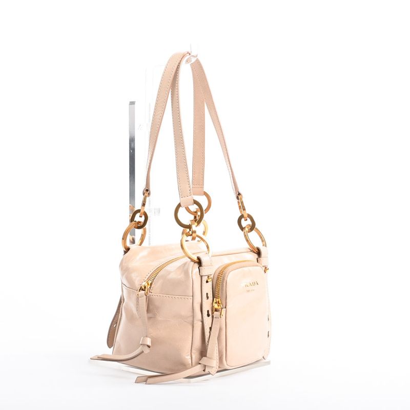 Prada Dangle Leather Top Handle Mini Bag
