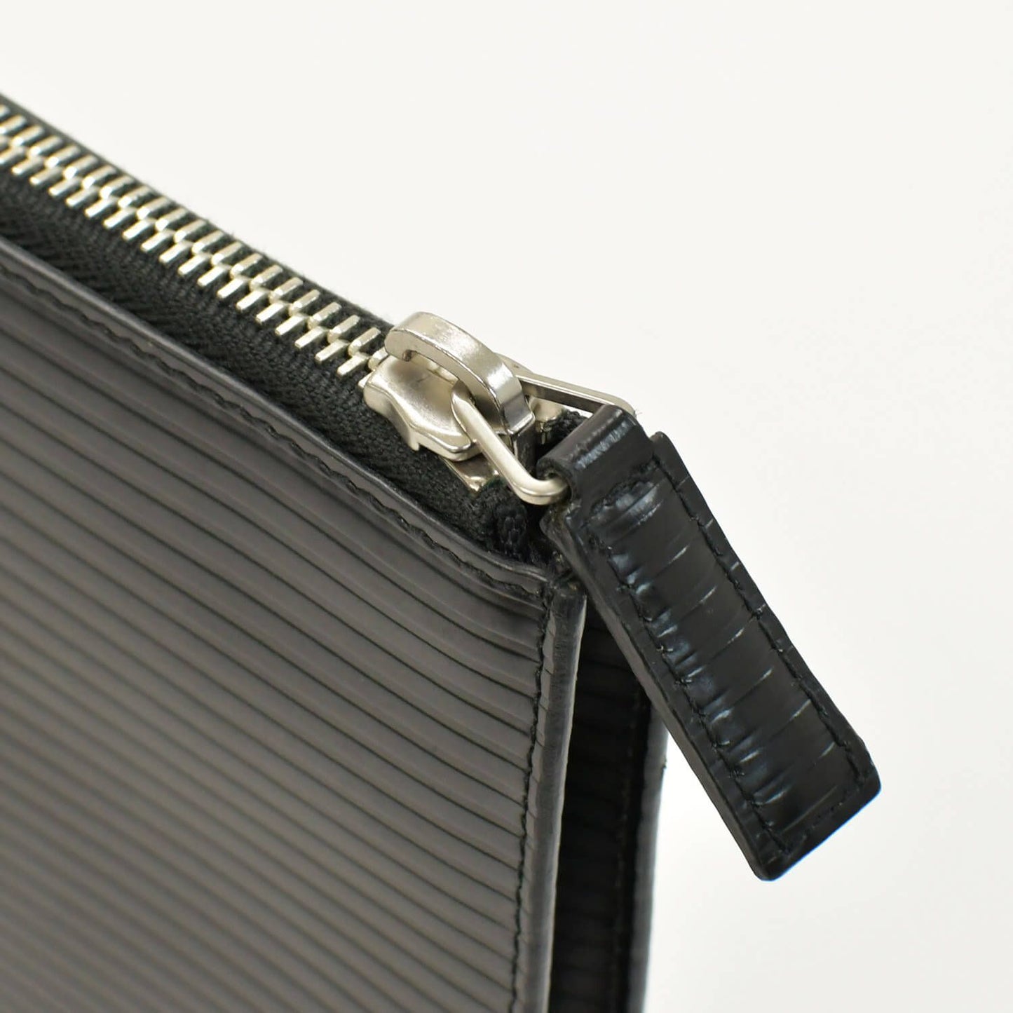 Saint Laurent Clutch Leather Black Silver — view 4