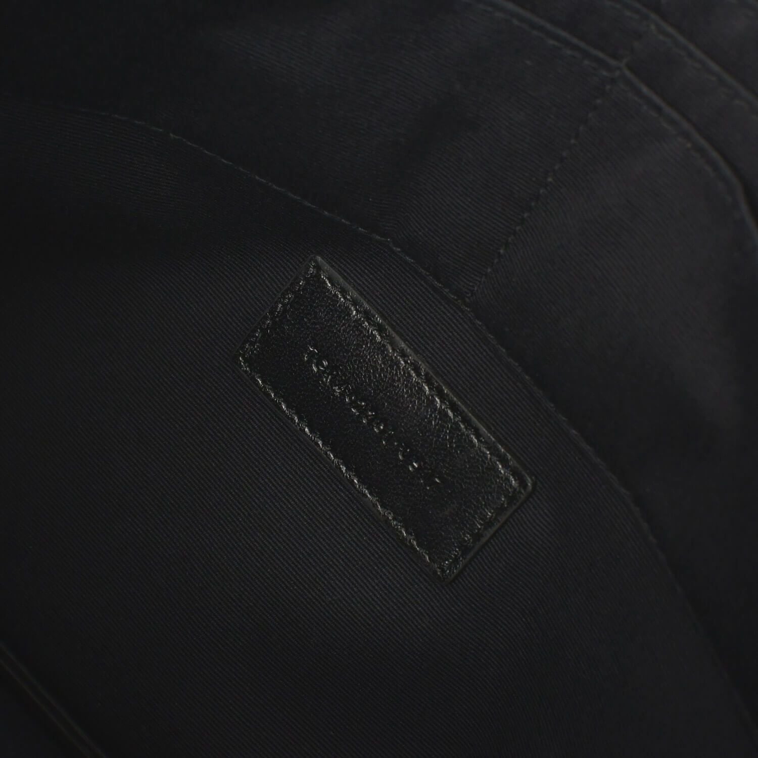 Saint Laurent Clutch Leather Black Silver — view 7