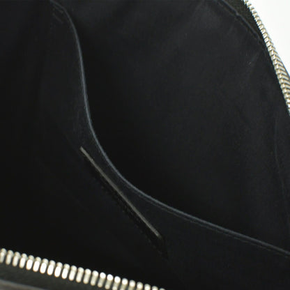 Saint Laurent Clutch Leather Black Silver — view 6