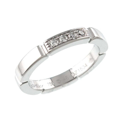 Cartier Maillon Panthere Ring 46 Diamond 18k WG White Gold 750