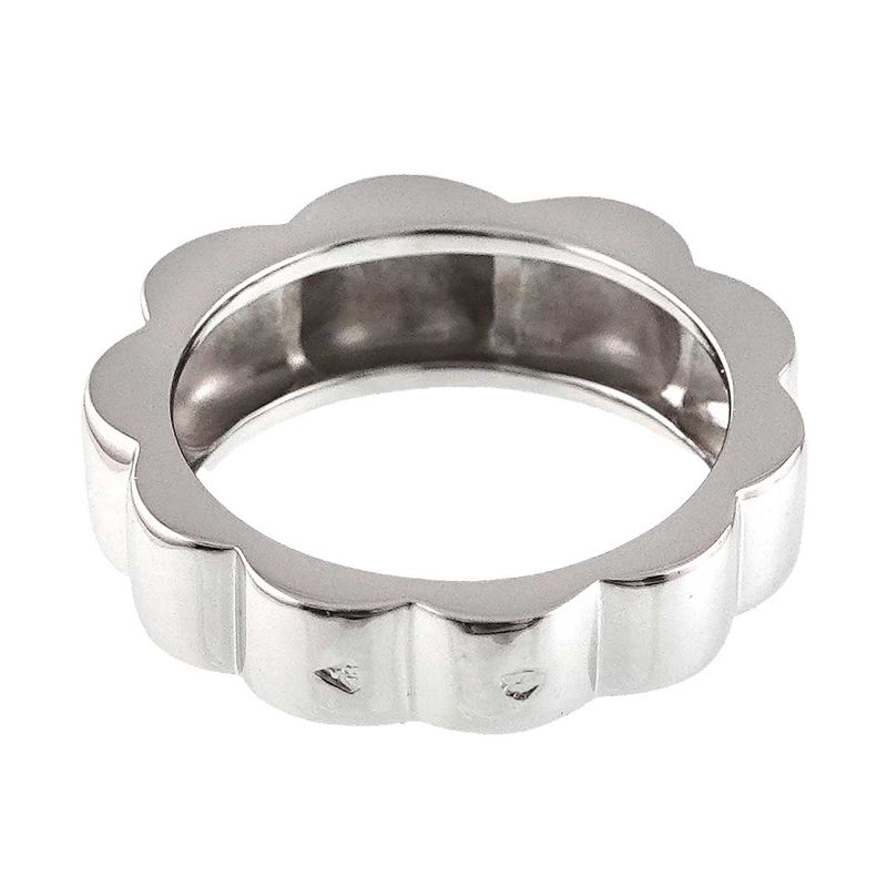 Chanel Profile Camellia Ring 18k WG White Gold 750