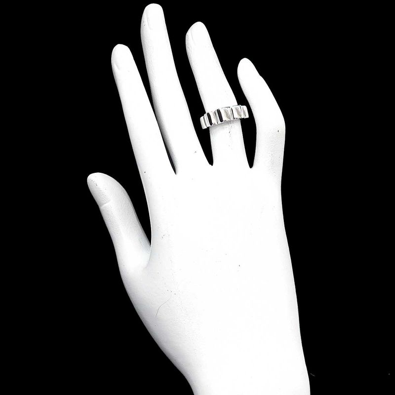 Chanel Profile Camellia Ring 18k WG White Gold 750