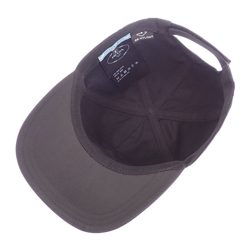 Prada Re-Nylon Baseball Cap S Hat Cap Nylon Black Casual Classic Gift