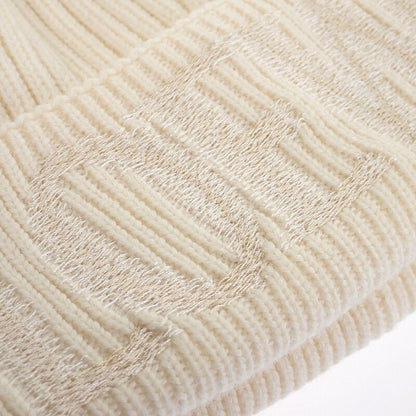 Loewe Beanie Knit Cap Hat Wool Ivory White Going Out Travel