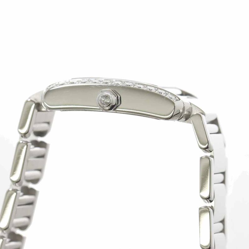 Cartier Tank Francaise SM Watch Diamond Bezel 18k White Gold Quartz