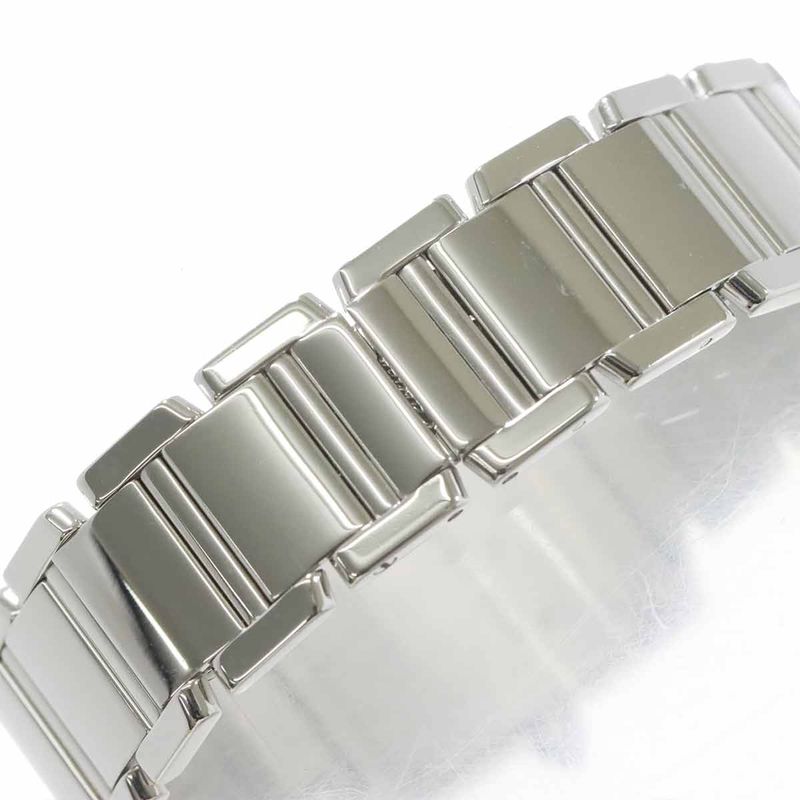 Cartier Tank Francaise SM Watch Diamond Bezel 18k White Gold Quartz