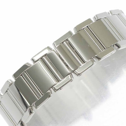 Cartier Tank Francaise SM Watch Diamond Bezel 18k White Gold Quartz