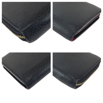 Louis Vuitton Taurillon Portefeuille Comet Black Gold Leather Zip Around Wallet