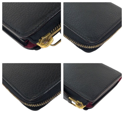 Louis Vuitton Taurillon Portefeuille Comet Black Gold Leather Zip Around Wallet