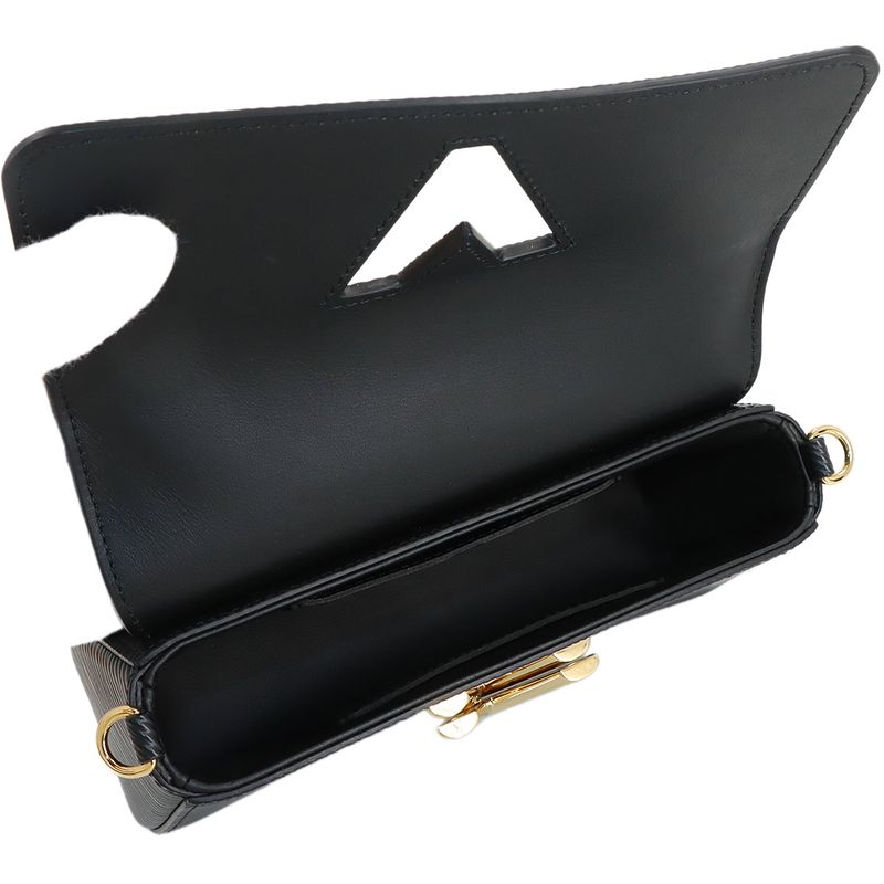 Louis Vuitton Epi Pochette Twist Waist Chain Shoulder Bag Leather Black