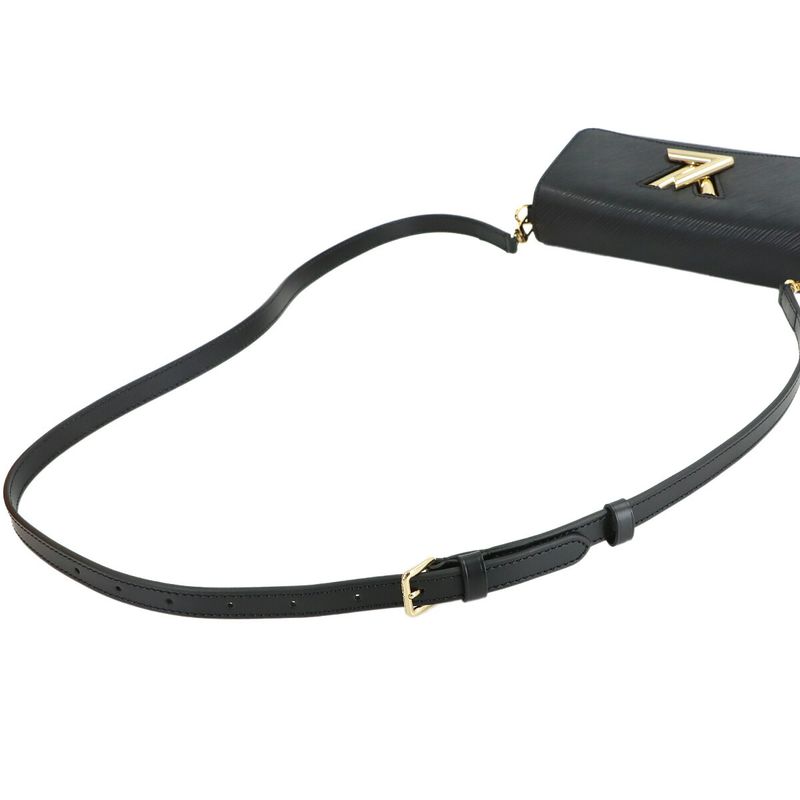 Louis Vuitton Epi Pochette Twist Waist Chain Shoulder Bag Leather Black