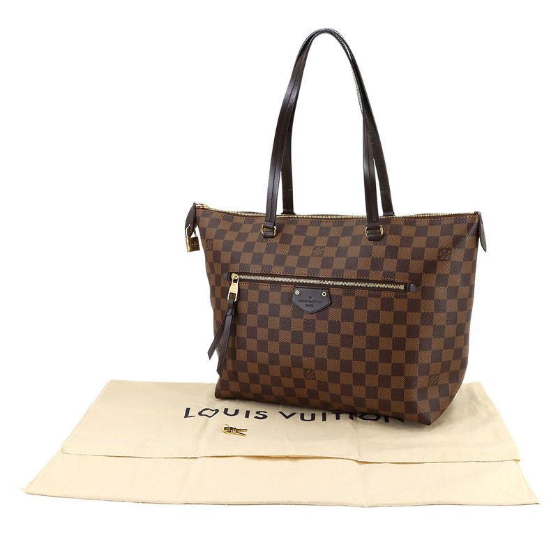 Louis Vuitton Damier Iena MM Tote Ebene Gold