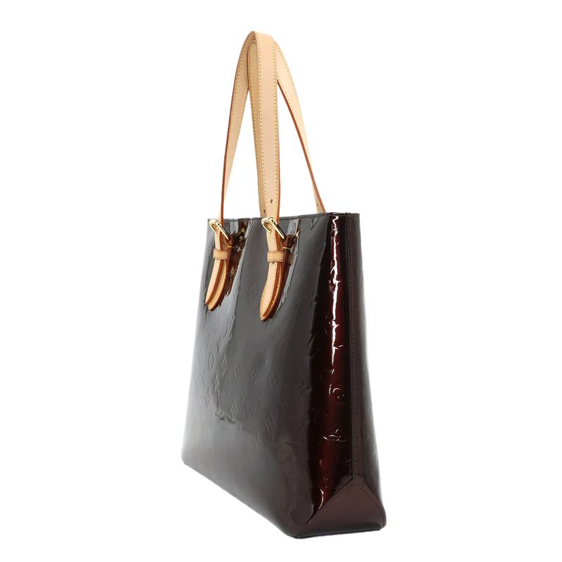 Louis Vuitton Monogram Vernis Brentwood Tote Leather Amarante