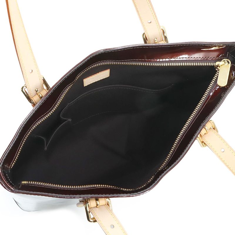 Louis Vuitton Monogram Vernis Brentwood Tote Leather Amarante