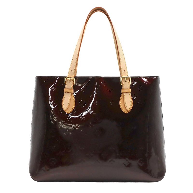 Louis Vuitton Monogram Vernis Brentwood Tote Leather Amarante