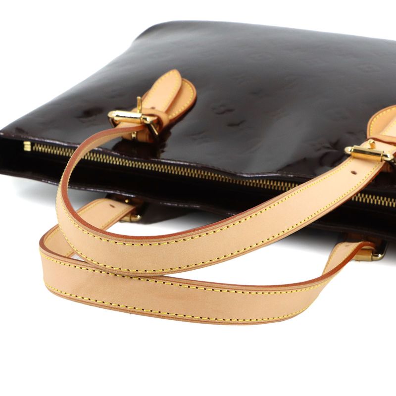 Louis Vuitton Monogram Vernis Brentwood Tote Leather Amarante