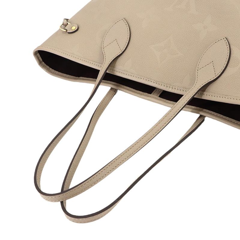 Louis Vuitton Monogram Empreinte Neverfull MM Tote Tourterelle