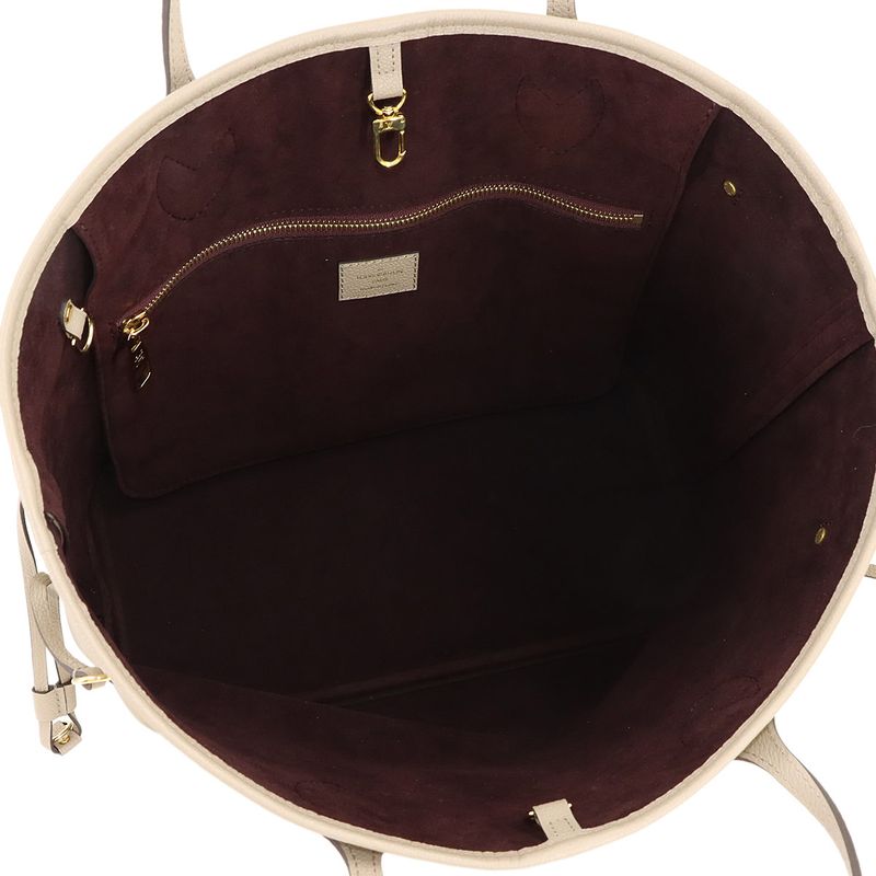 Louis Vuitton Monogram Empreinte Neverfull MM Tote Tourterelle