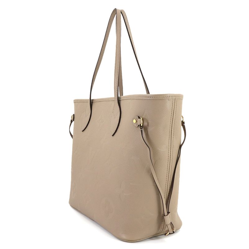 Louis Vuitton Monogram Empreinte Neverfull MM Tote Tourterelle