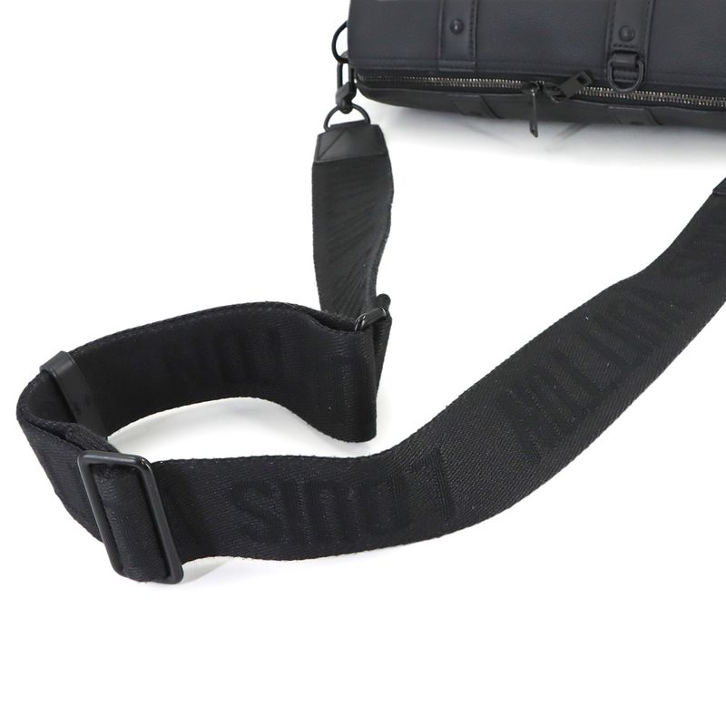 Louis Vuitton City Keepall Shoulder Bag Aerogram Leather Black