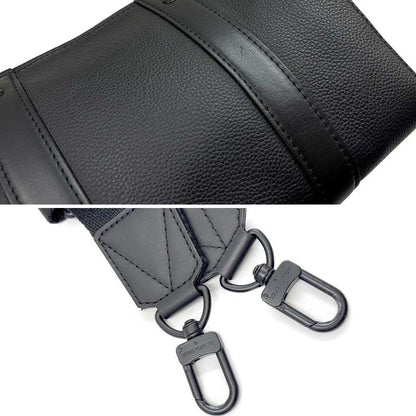 Louis Vuitton City Keepall Shoulder Bag Aerogram Leather Black