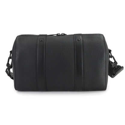 Louis Vuitton City Keepall Shoulder Bag Aerogram Leather Black