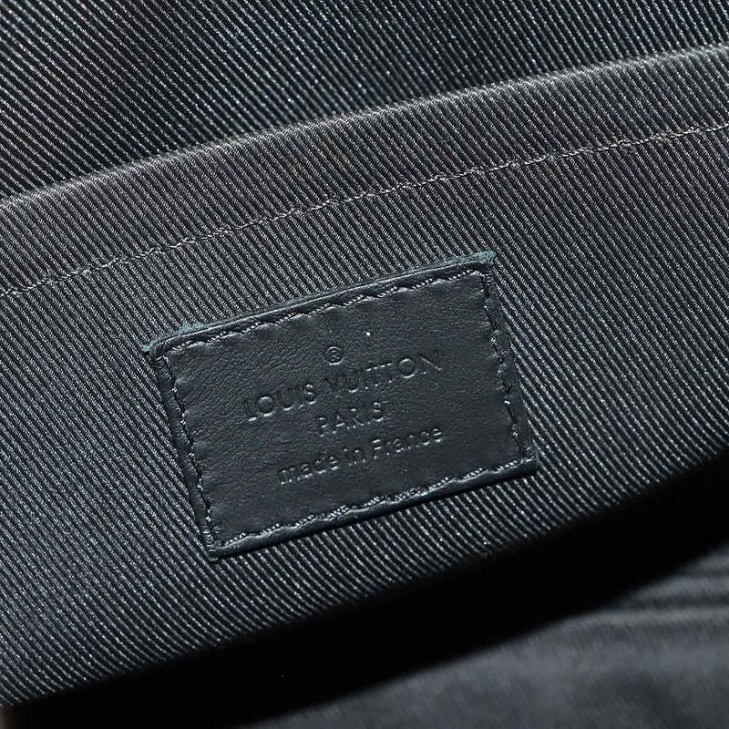 Louis Vuitton City Keepall Shoulder Bag Aerogram Leather Black