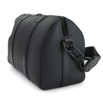 Louis Vuitton City Keepall Shoulder Bag Aerogram Leather Black