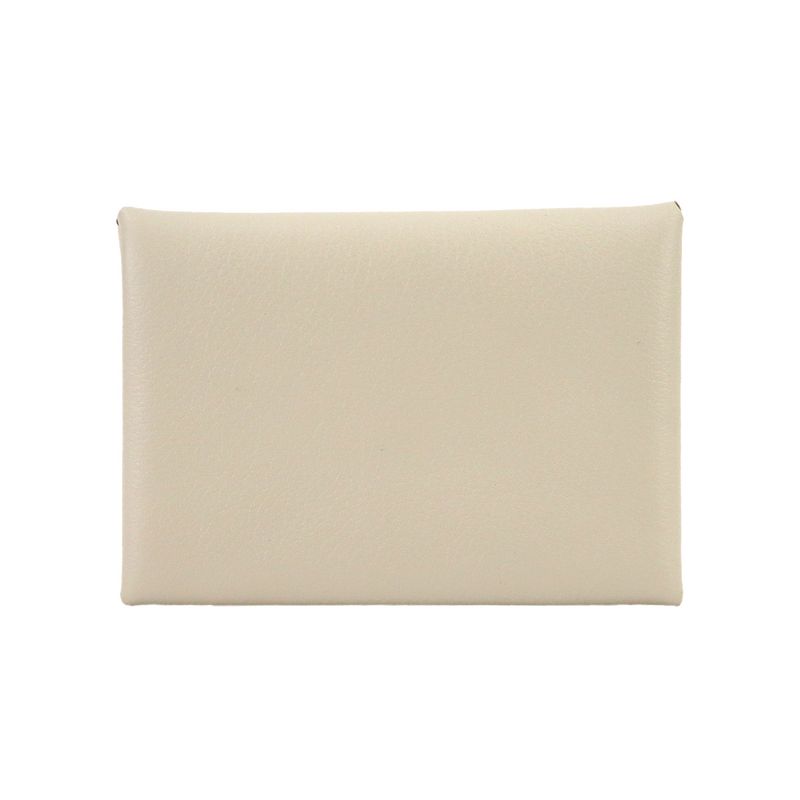 Hermes Calvi Duo Card Case Business Holder Evercolor Beton