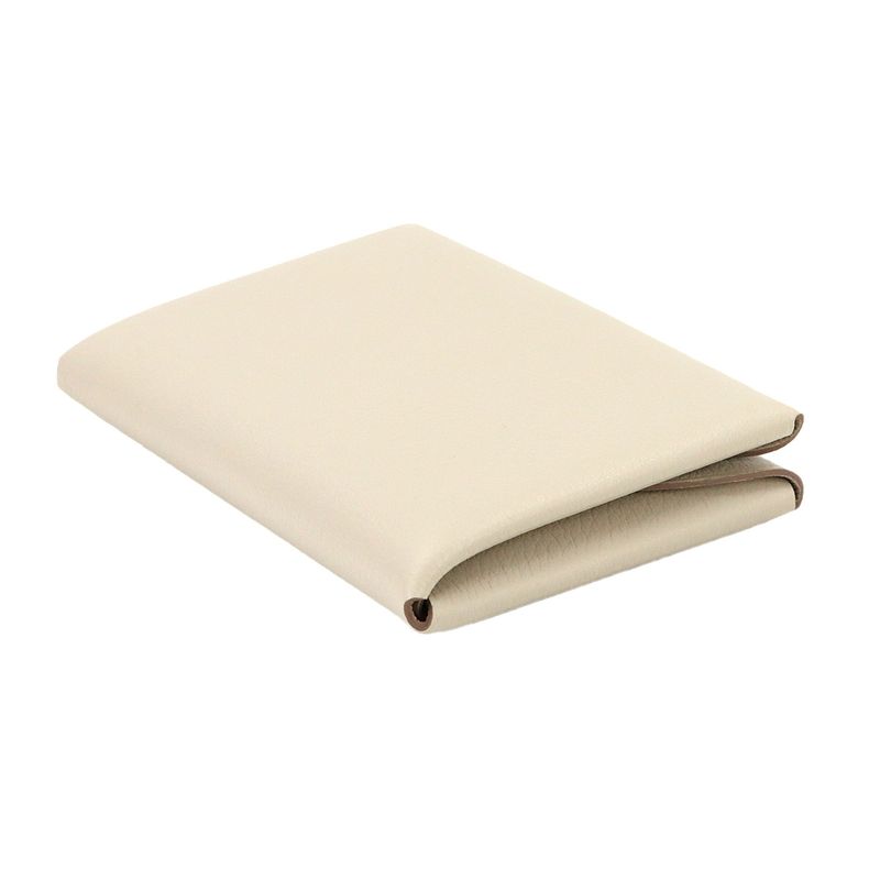 Hermes Calvi Duo Card Case Business Holder Evercolor Beton