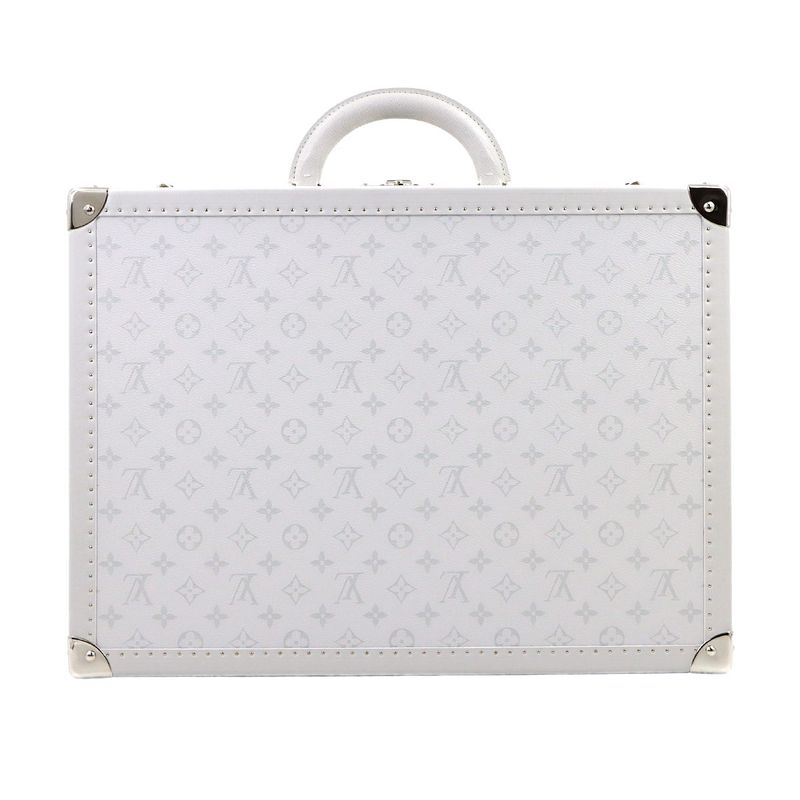 Louis Vuitton Taigarama Bisten 50 Trunk Case Bag White Silver