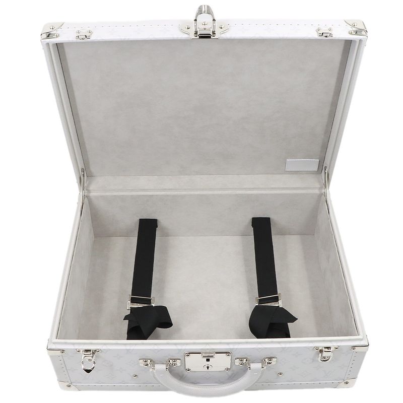 Louis Vuitton Taigarama Bisten 50 Trunk Case Bag White Silver