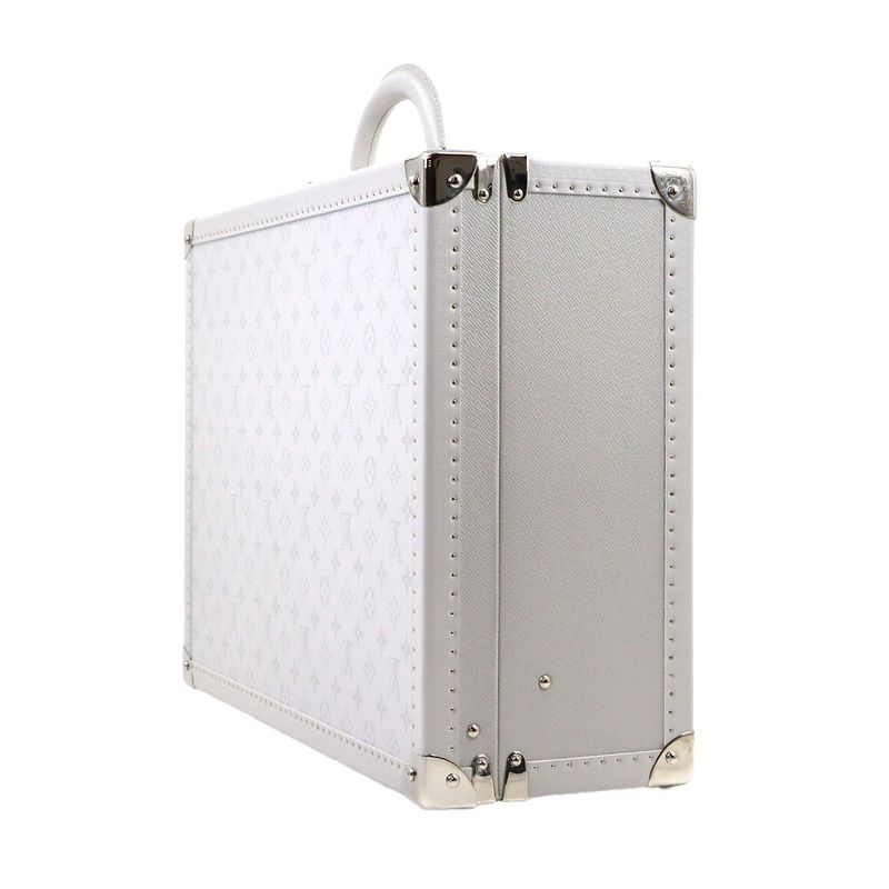 Louis Vuitton Taigarama Bisten 50 Trunk Case Bag White Silver