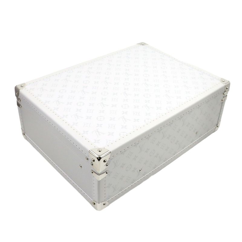 Louis Vuitton Taigarama Bisten 50 Trunk Case Bag White Silver