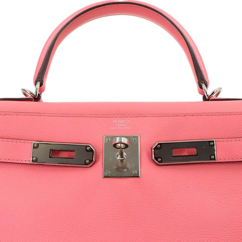 Hermes Kelly 28 Verso Evercolor Roseuete Terbatue 2-Way Bag