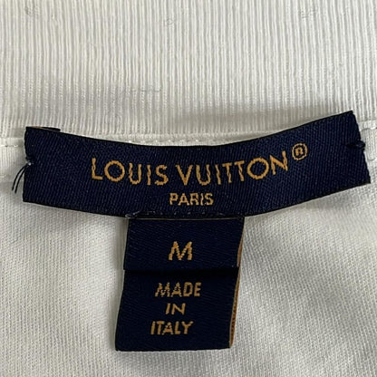 Louis Vuitton Short Sleeve T-Shirt M LV Street Sign White Navy Multi LV Chain
