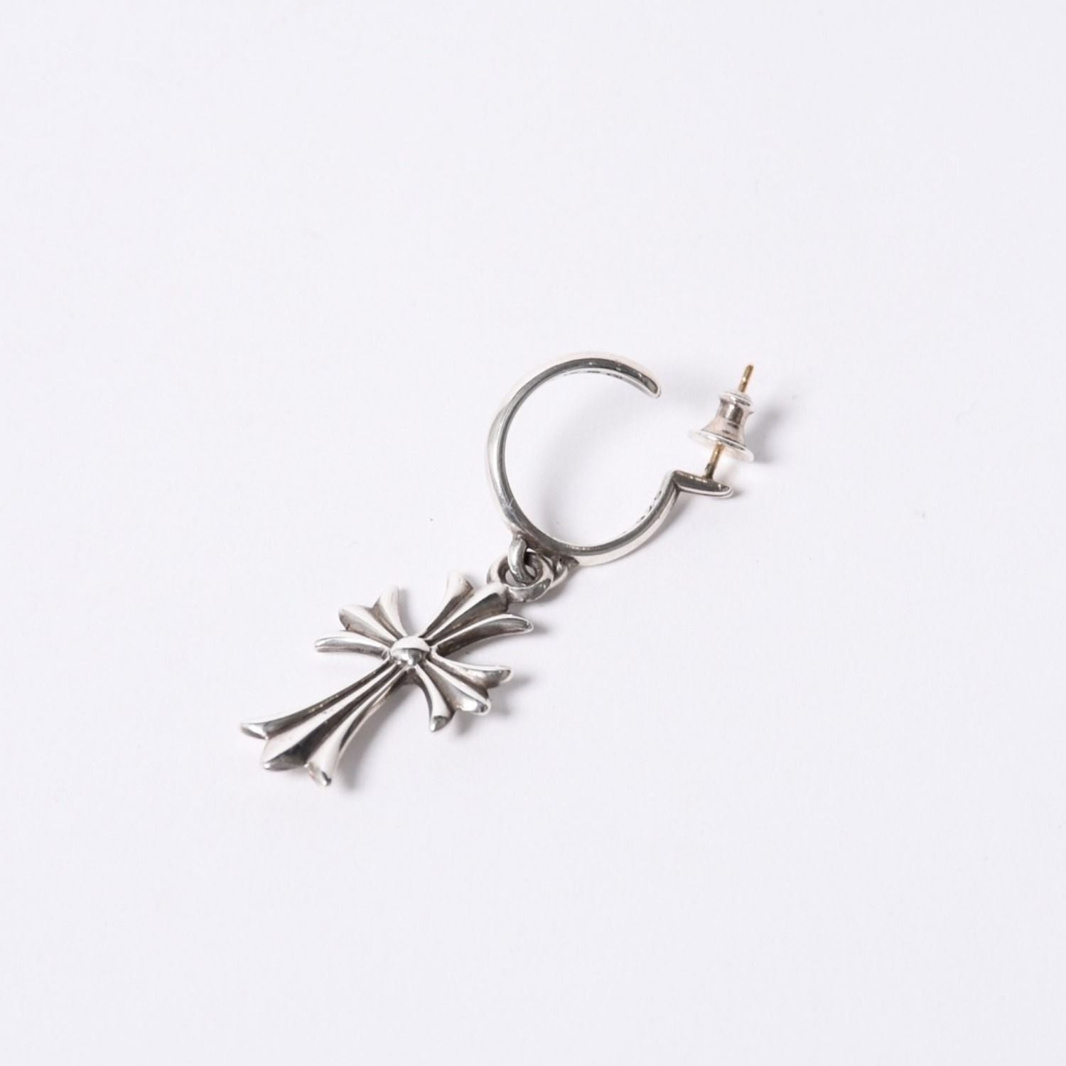 Chrome Hearts 1 Ball Tiny CH Cross Charm Single Earrings 5.2 925 Sterling — view 5