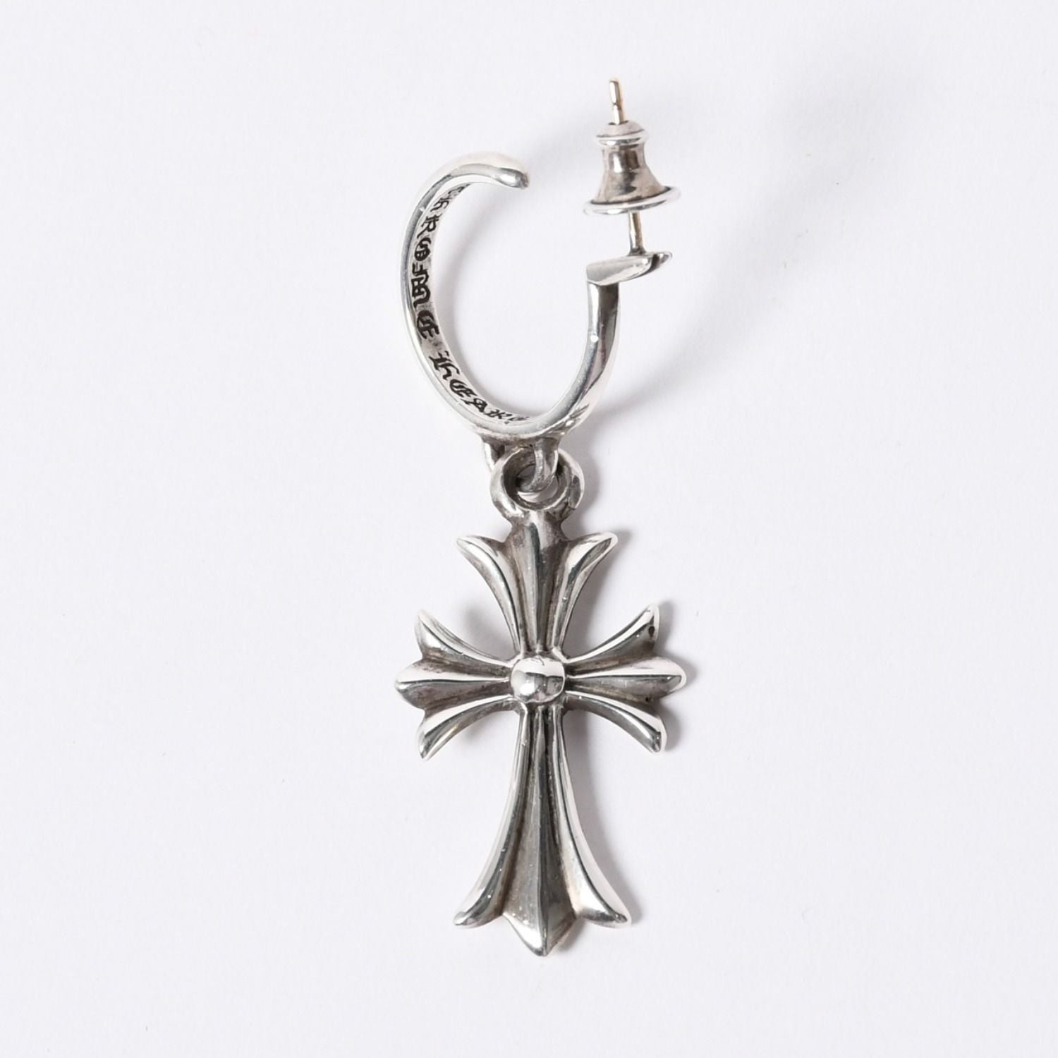 Chrome Hearts 1 Ball Tiny CH Cross Charm Single Earrings 5.2 925 Sterling — view 2