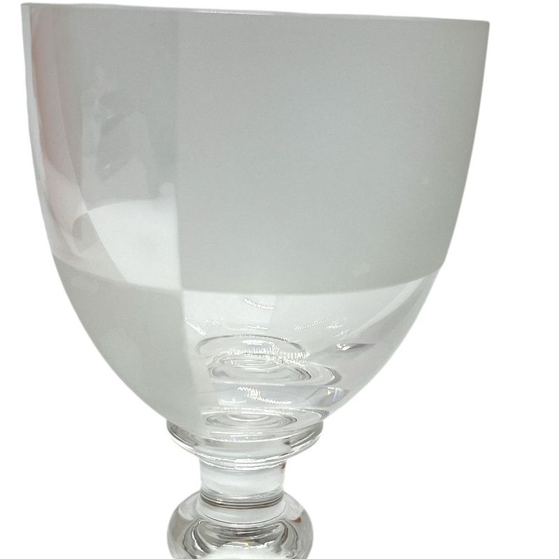 Hermes Wine Glass Checkerboard Tableware Cup Crystal Clear