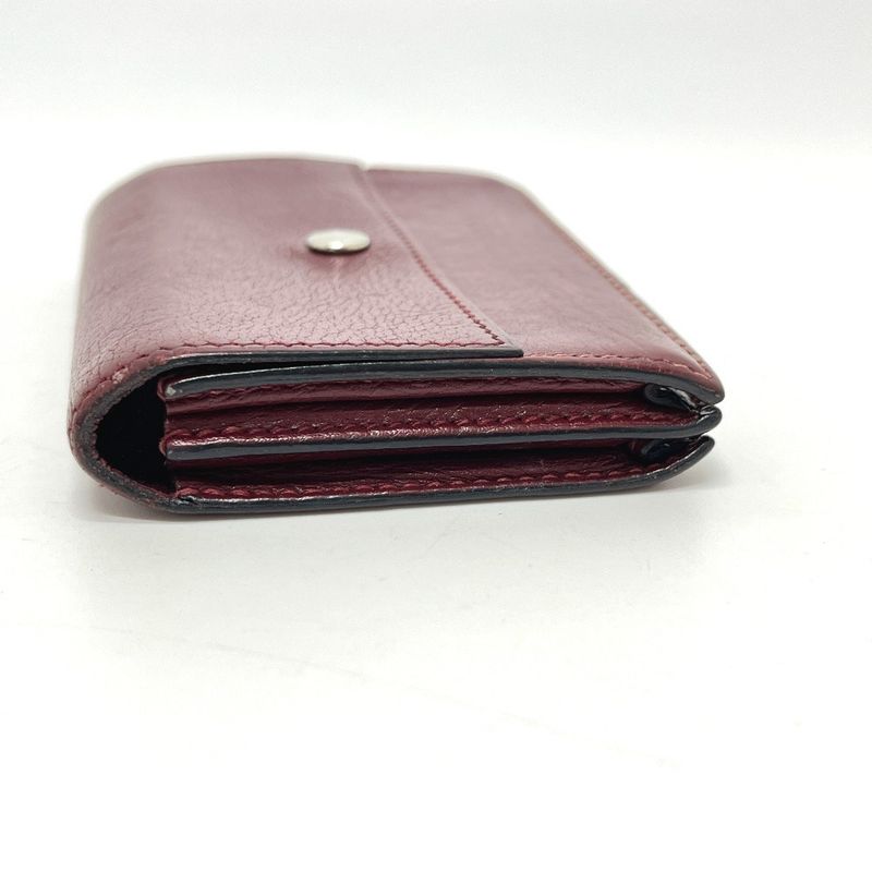Hermes Card Case Series Leather Rouge Ash Silver