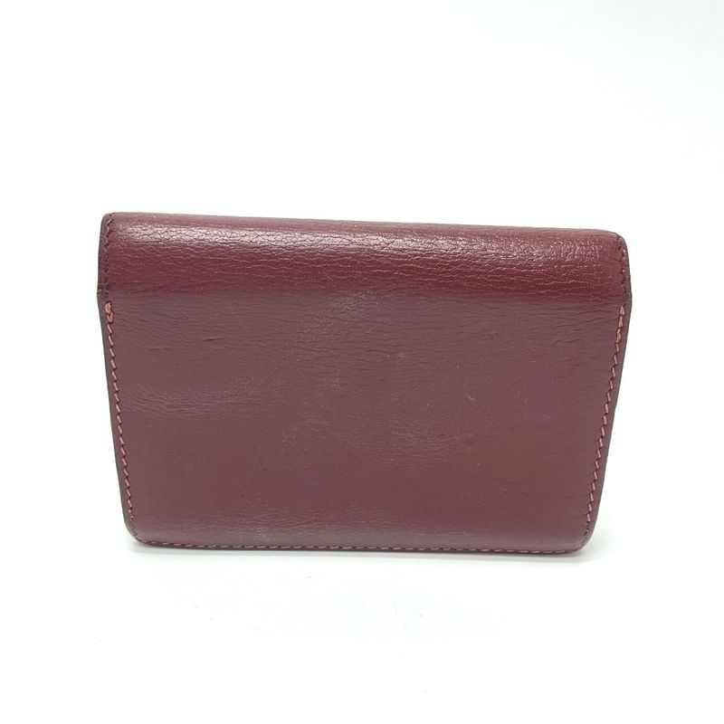 Hermes Card Case Series Leather Rouge Ash Silver