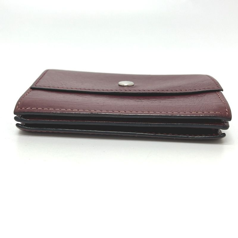 Hermes Card Case Series Leather Rouge Ash Silver