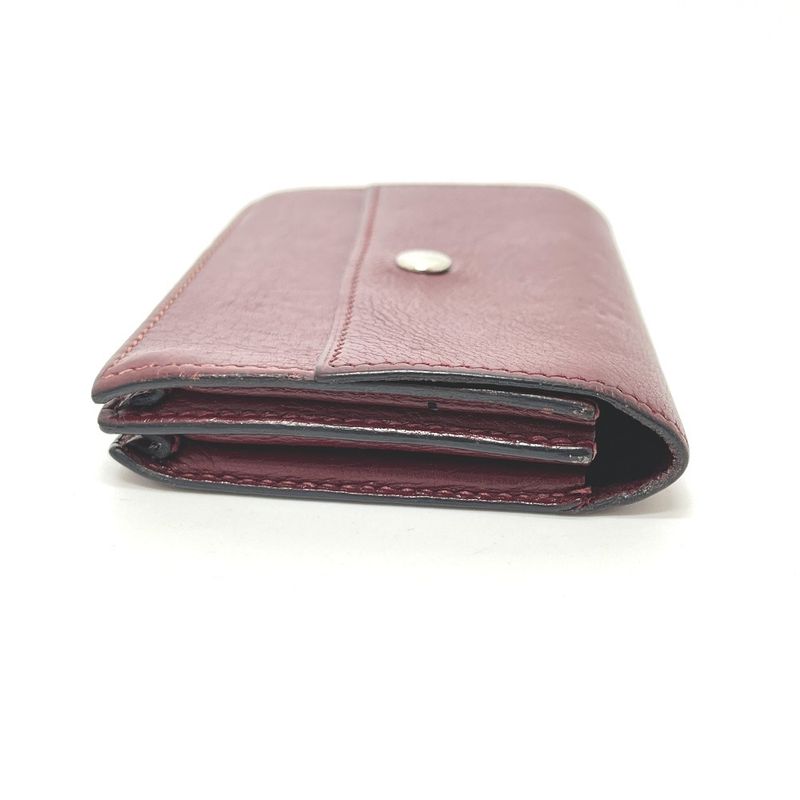 Hermes Card Case Series Leather Rouge Ash Silver