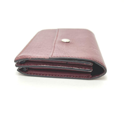 Hermes Card Case Series Leather Rouge Ash Silver