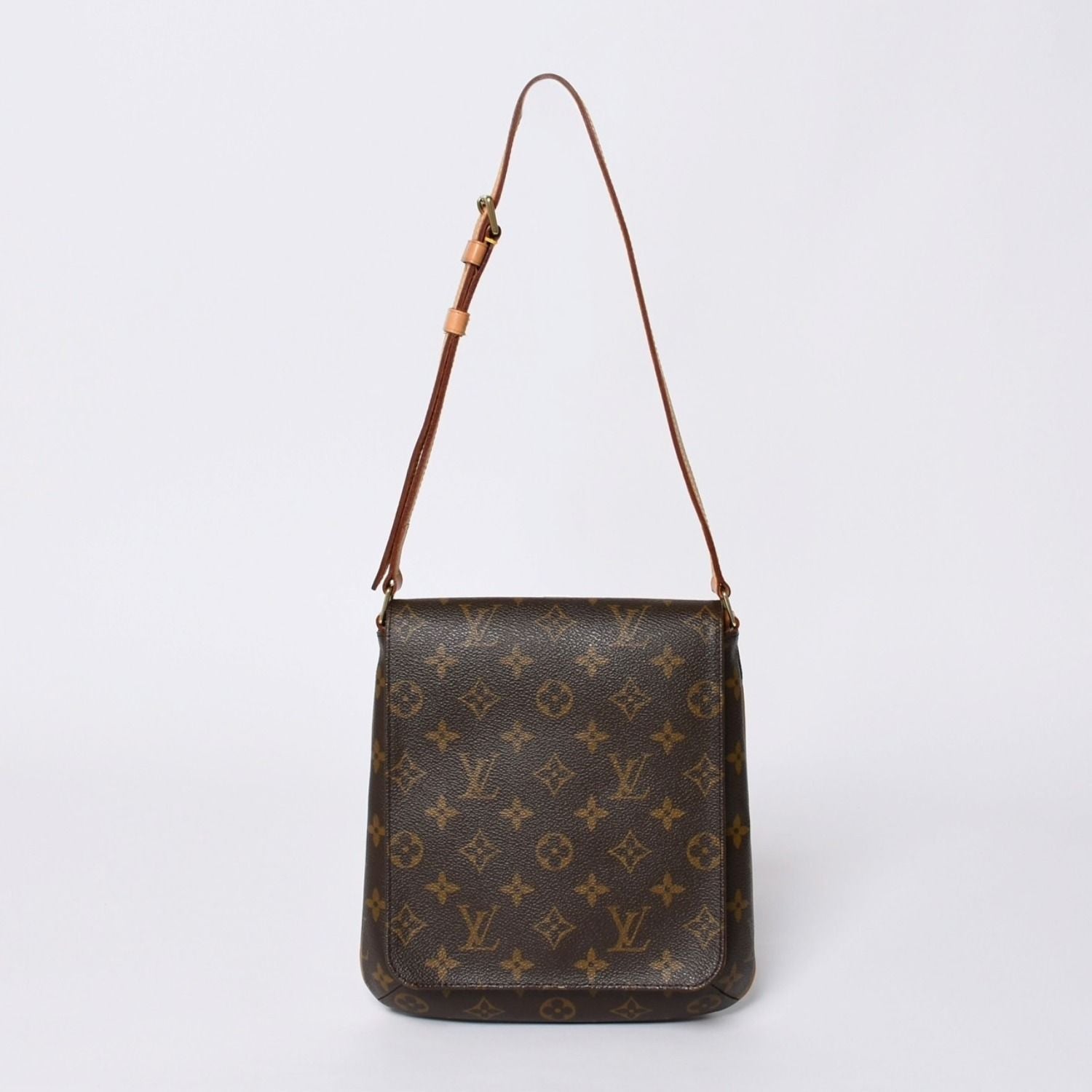 Louis Vuitton Monogram Musette Salsa Shoulder Bag Brown Vachetta Leather Gold