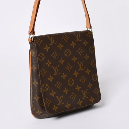 Louis Vuitton Monogram Musette Salsa Shoulder Bag Brown Vachetta Leather Gold — view 3