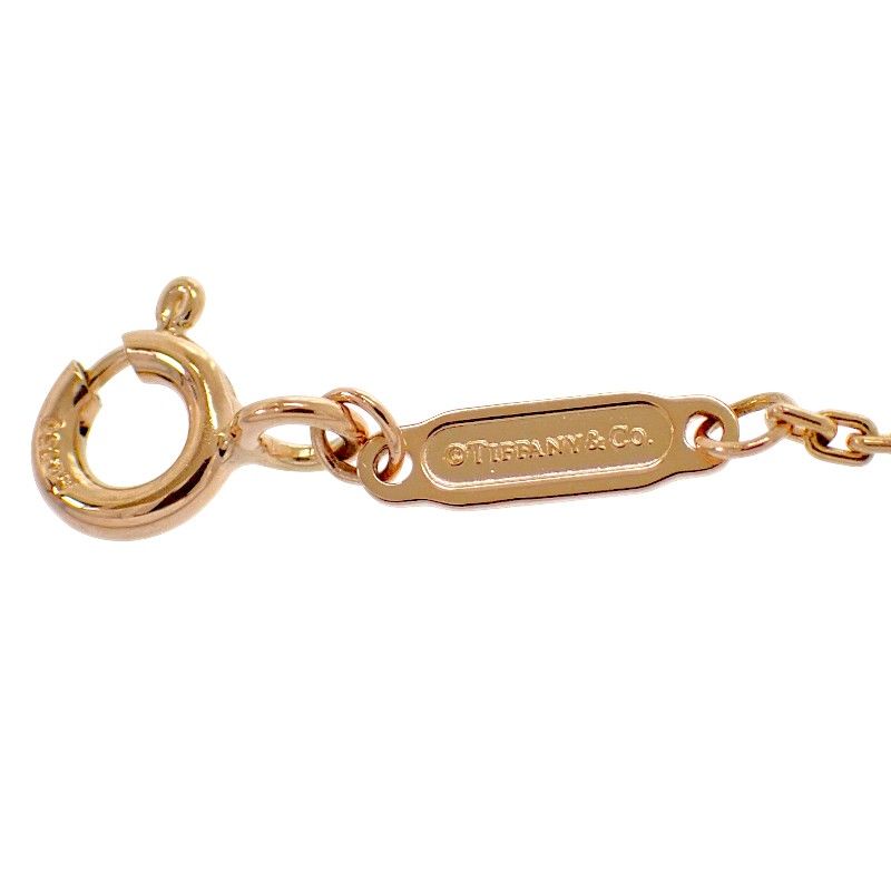 Tiffany & Co T One Mini Circle Pendant Necklace 18k Rose Gold Pink Saffiano