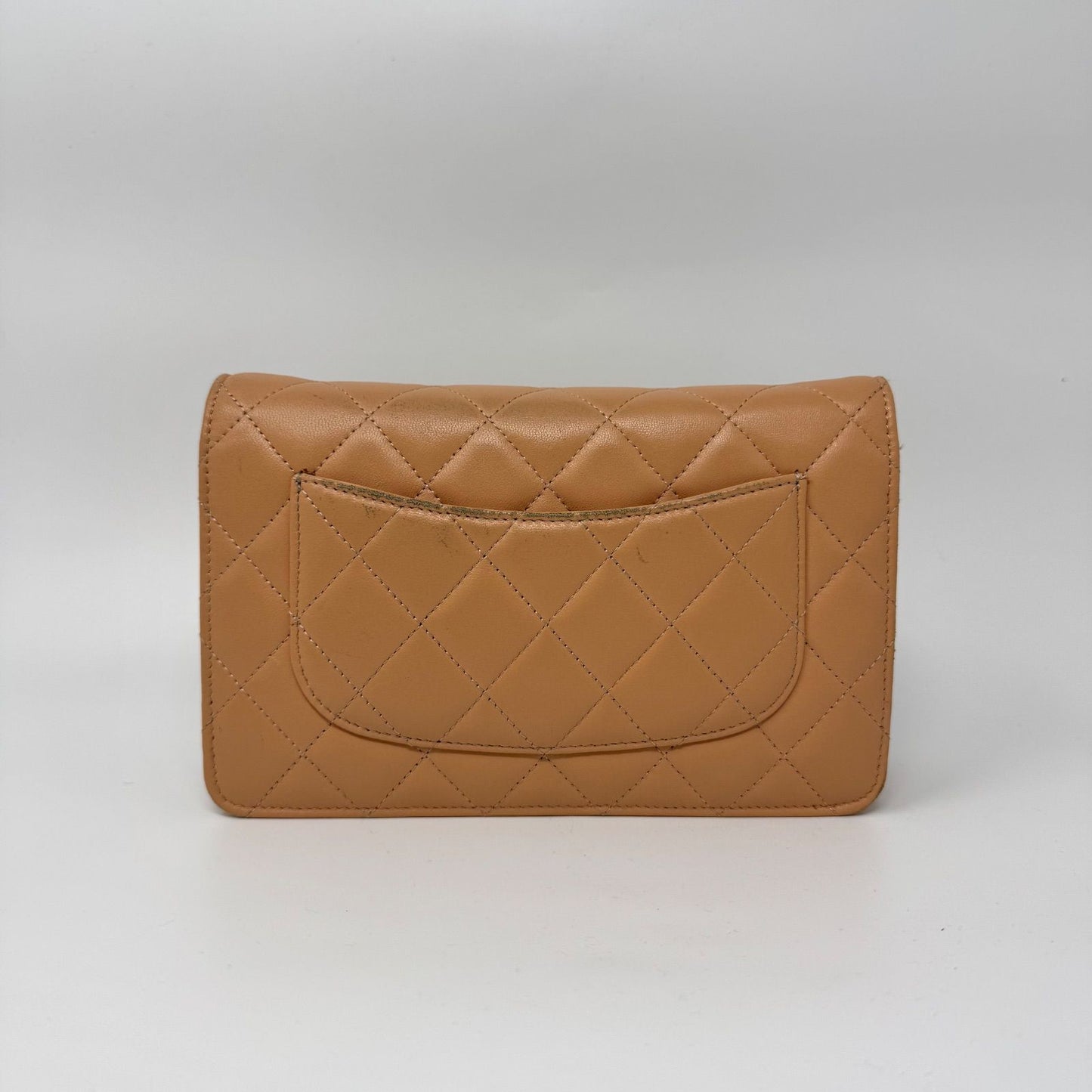 Chanel Large Shoulder Bag Lambskin Quilted CC Logo Gold Chain with Shield — view 2
